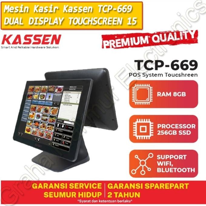 

Promo Kassen Tcp-669 Pos Windows Mesin Kasir Dual Display Touchscreen 15