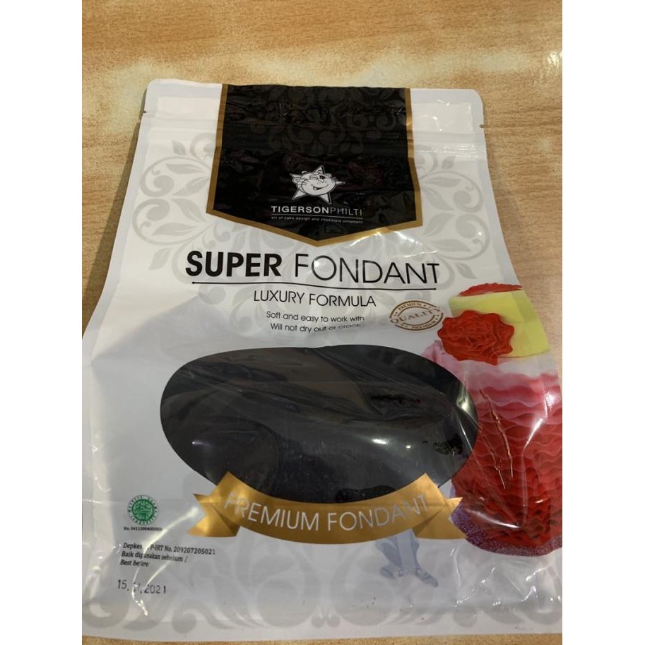 

Super fondant 1 kg Black / Tigerson fondant warna murah