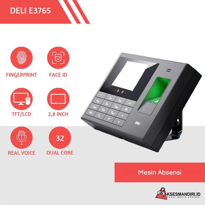 

Murah Mesin Absensi Fingerprint Sensor Wajah Deli E3765