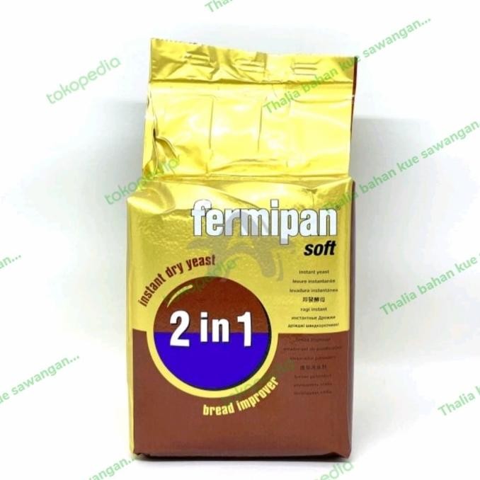 

FERMIPAN 2 IN 1 500GR RAGI INSTANT+PELEMBUT PENGEMBANG ADONAN ROTI DLL murah