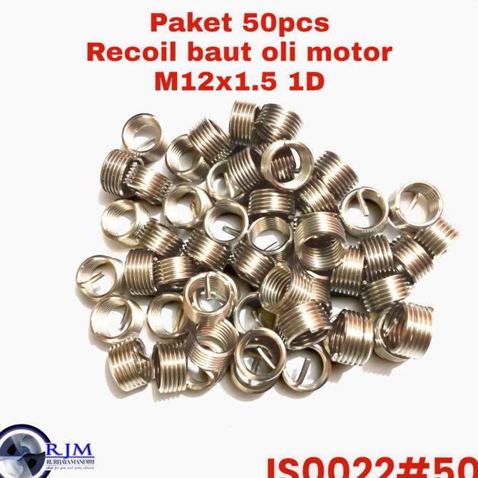 50Pcs Recoil Baut Oli M12X1.5 1D Recoil Baut Oli Baut 17 Std Baut Oli Motor New Stok