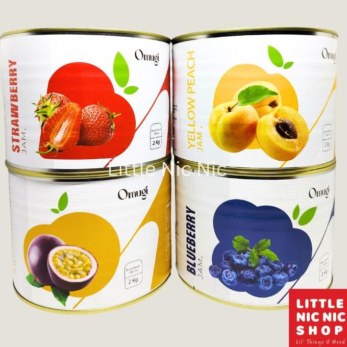 

Omugi Fruit Jam Topping all variant Selai Buah Asli Strawberry Blueberry Peach Passion murah