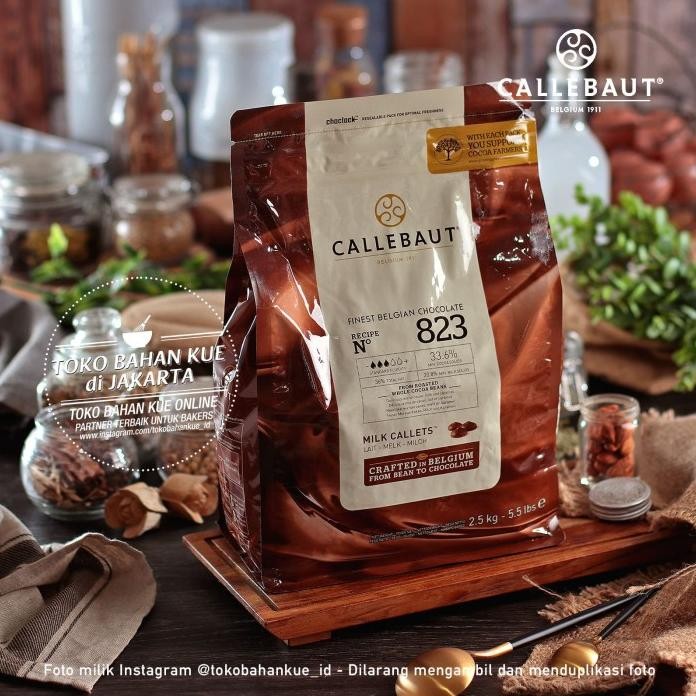 

Callebaut Milk Chocolate Couverture 823 NV 33,6% 100gr Cokelat 823NV murah