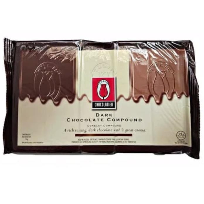 

Coklat Batangan Tulip Dark Chocolate Compound repack 500 gr / gram murah