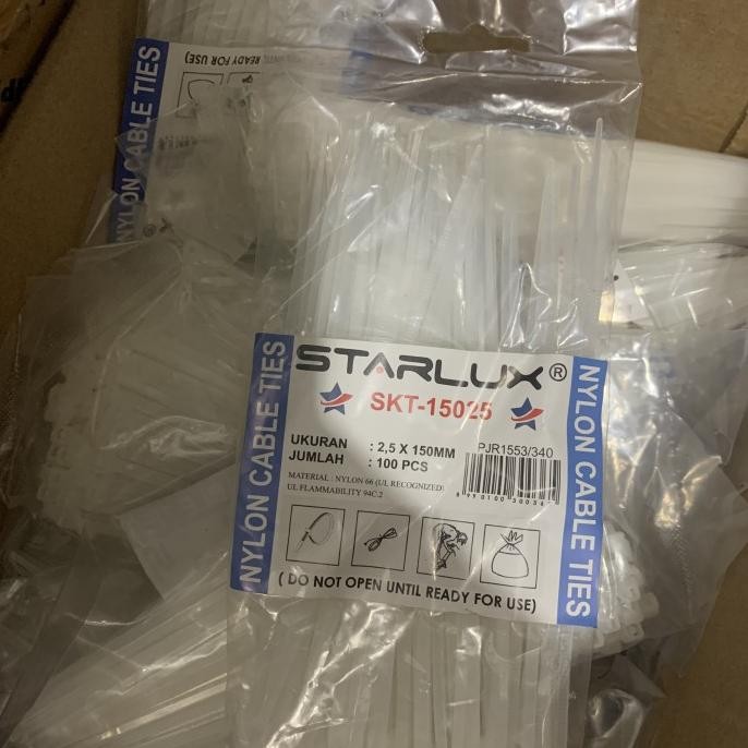 

Kabeltis Nylon 15 Cm Kabel ties Kabelties Putih 1 Pack 100Pcs