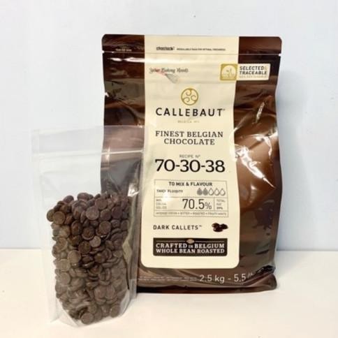 

Callebaut dark extra bitter chocolate 70% [ 2.5kg , 250gr repack ] murah