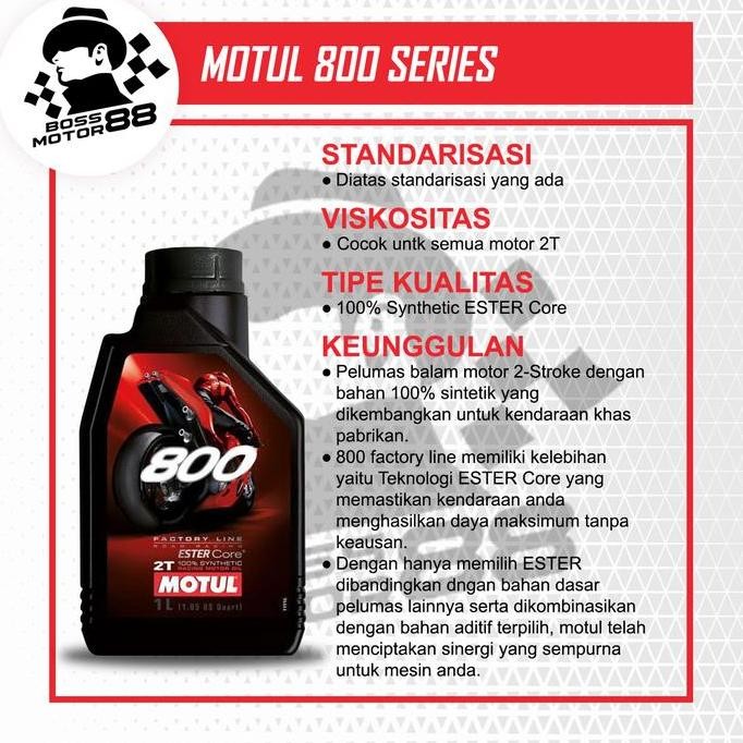 Murah Motul 2T 800 Factory Line 1L Oli Samping Motul 2 Tak Original Kendaraan Mesin Motor