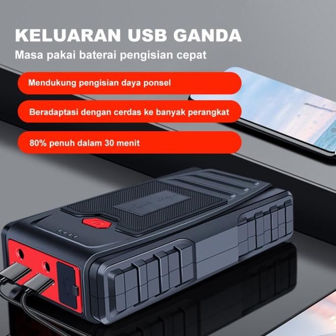 Grosir Jumper Aki Mobil Power Bank Booster Aki Pompa Ban Jump Start Portable