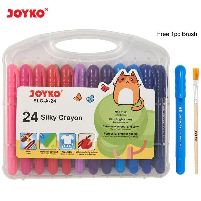 

Joyko Twist Crayon Silky Crayon Oil Pastel 24 Colours / Krayon Halus Krayon Joyko 24 Warna SLC-A-24 ZER