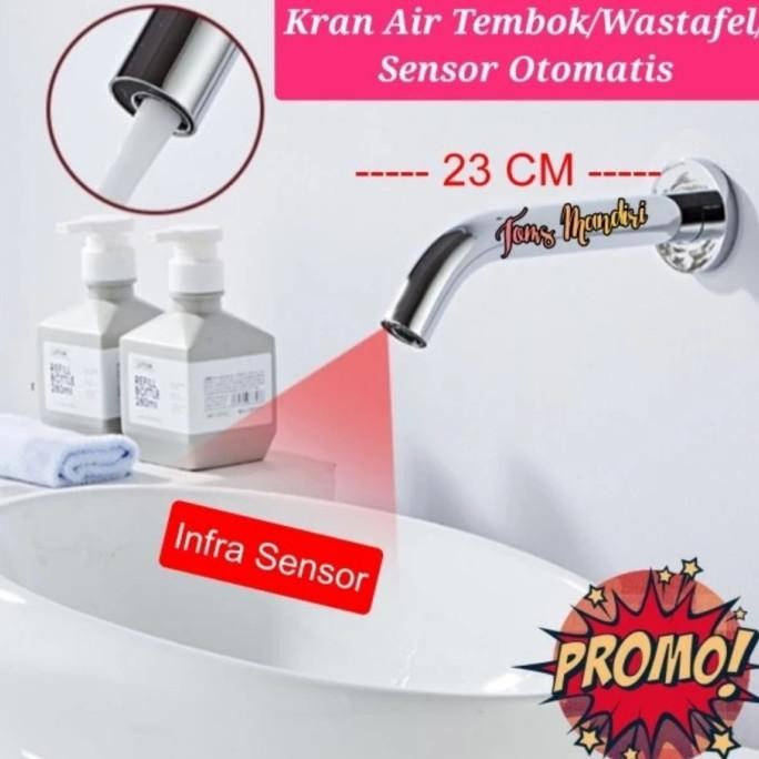 Kran Sensor Tembok Keran Wastafel Kran Wudhu Otomatis Type 801 New Stok
