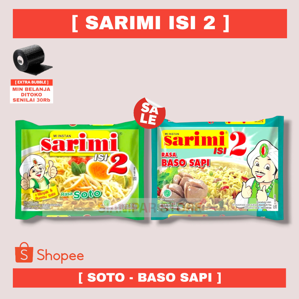 

SARIMI MIE INSTANT KUAH ISI 2 PCK SOTO - BASO SAPI