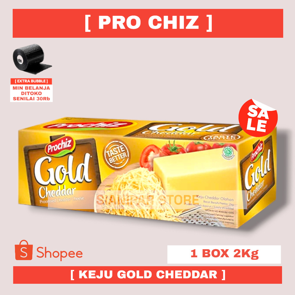 

PRO CHIZ KEJU GOLD CHEDDAR BOX 2kg - 2000g