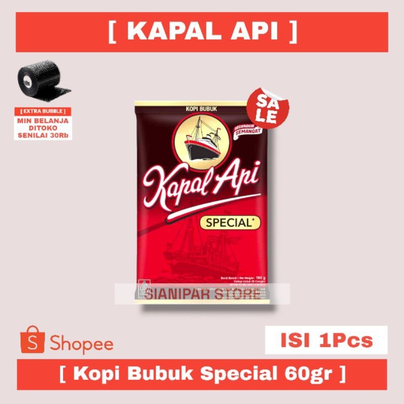 

KAPAL API KOPI BUBUK SPECIAL PCK 60g TANPA GULA