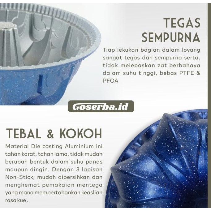 Loyang Bundt Baking Cake Cetakan Kue Bolu Tulban Sultan Pan Marble