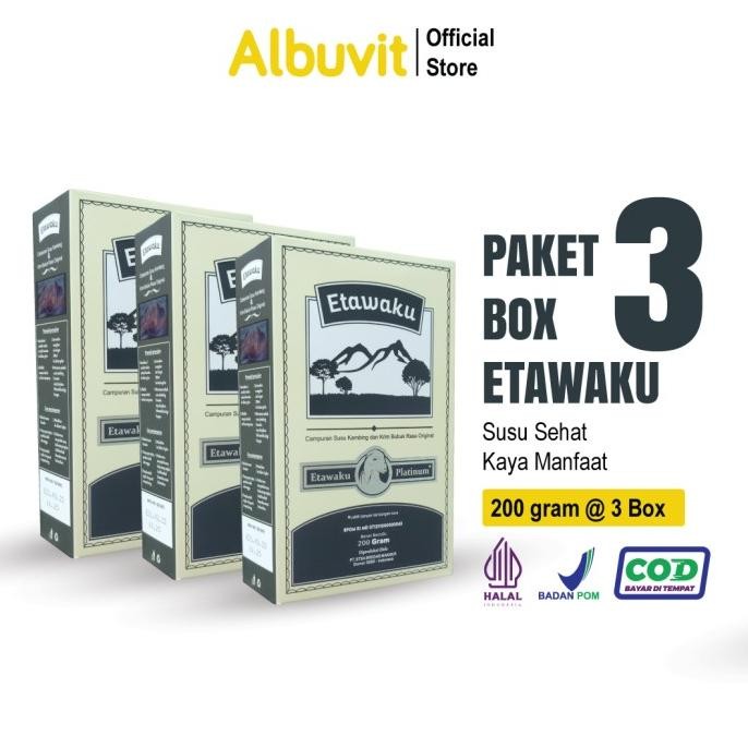 

Promo Etawaku Platinum Paket 3 Box Susu Kambing Murni & Krimer Bubuk