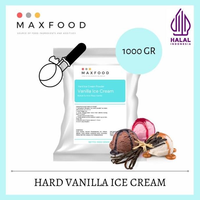 

Grosir Hard Vanilla Ice Cream / Bubuk Es Krim Rasa Vanilla 1 Kg