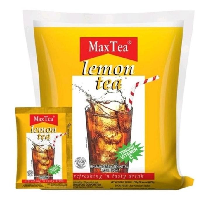 

Promo Max Tea Lemon Tea 750Gr Isi 30 Sachet @25Gr Teh Hijau