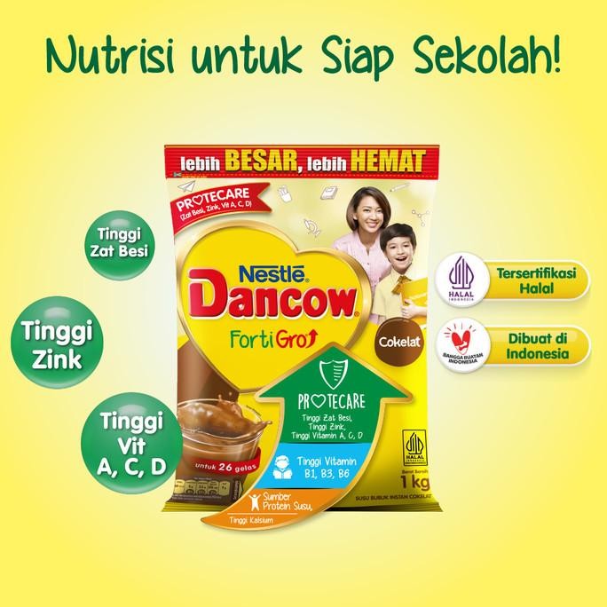 

Sale Nestle Dancow Fortigro Susu Bubuk Cokelat Pouch 1 Kg X 2Pcs