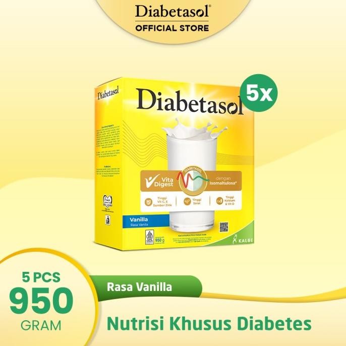 

Grosir Diabetasol Jumbo Vanilla 950G (5Pcs)