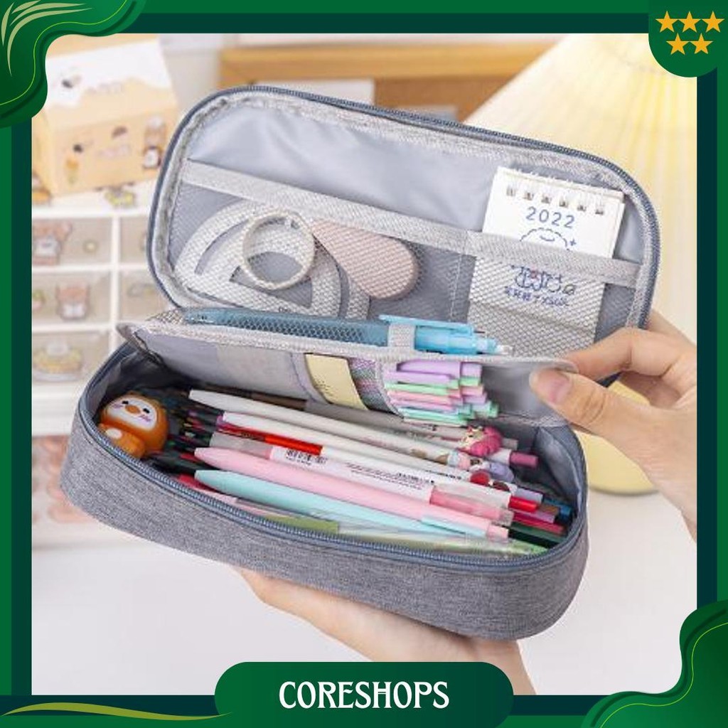 

Tempat Pensil Ritsleting Kapasitas Besar Kotak Pensil Lima Lapis Alat Tulis Terbuka Ganda Multifunction Double Layer Pen Bag Tas Pensil Kantong Pen Sale