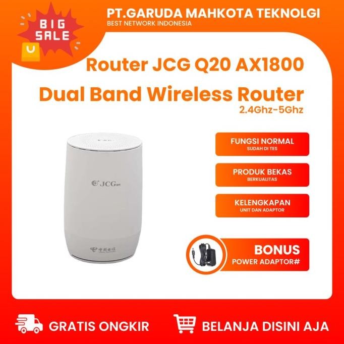 Router Jcg Q20 Ax1800 Dual Band Wireless Router Wifi Bekas Original Bonus Adaptor Co