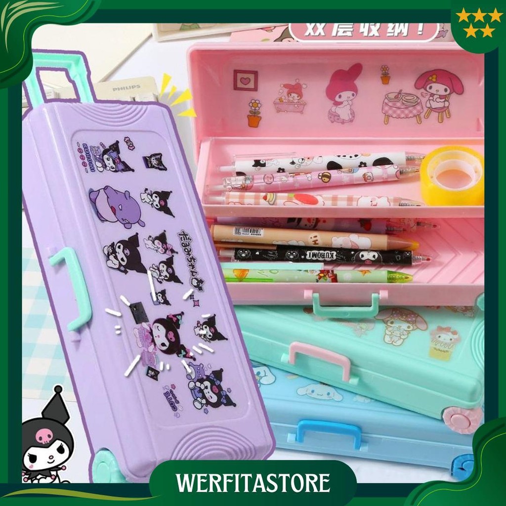 

WorMyTempat Pensil Pencil Case Large Capacity Anime Kartun Pensil Kasus Troli Kotak Alat Tulis Lucu Anjing Pensil Kotak Persegi Panjang Sale