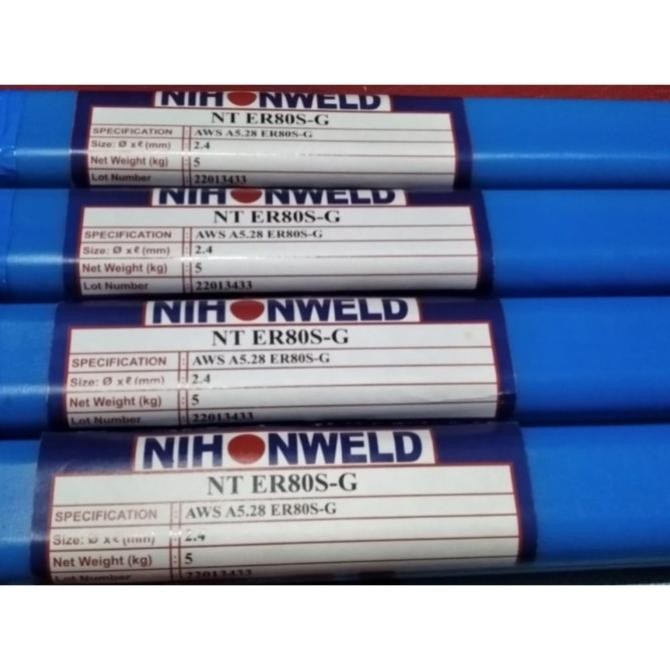 Promo Kawat Las Tig Er 80S-G 2,4Mm Nihonweld Er80S-G 2.4Mm Er 80S G(5 Kg)