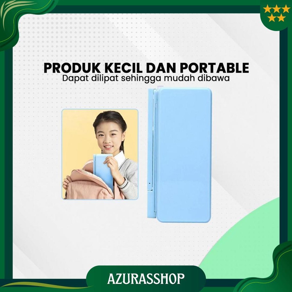 

Tempat Pensil Lipat 2In1 Multifungsi Tempat Penyimpanan Alat Tulis Anak Sekolah / Pencil Case Book Holder Portable / Kotak Pensil Lipat Dengan Tatakan Buku Dan Papan TulisMiniPraktis Bunda A73 Cod