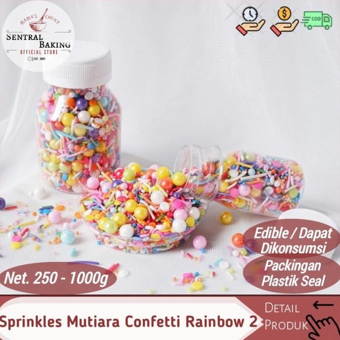 

Murah Sprinkle Kue Mutiara Confetti Rainbow 2/ Springkel Sprinkel Meses Cake