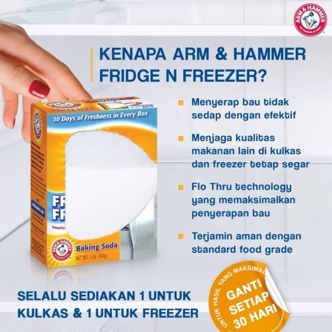 

Sale Baking Soda Serbaguna Arm & Hammer Fridge N Freezer - 396.8Gr