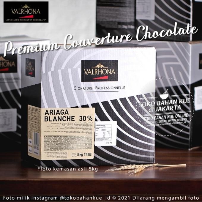 

Sale Valrhona Ariaga Blanche 30% 500Gr Couverture Chocolate White Coin