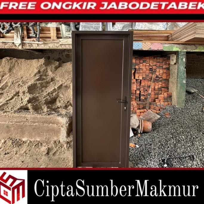 Pintu Kamar Mandi Aluminium ACP Full Panel Minimalis (Full Set) GOL
