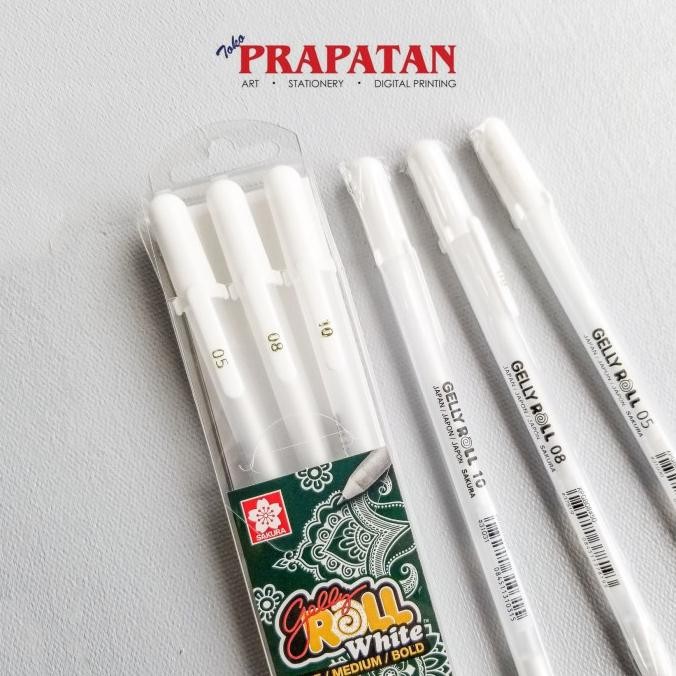 

Sakura Gelly Roll set 3pcs White/Metalic