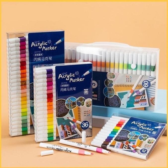 

Pen Akrilik Marker Warna Cepat Kering Tahan Air Spidol Painter Menggamba Seni Edukasi Anak Grasp