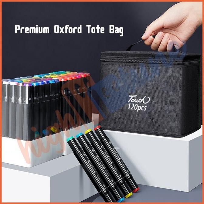 

Hightune Spidol Sketsa Spidol Umum 24/60/80/100/120 Warna Spidol Brush Pen Animation Markers