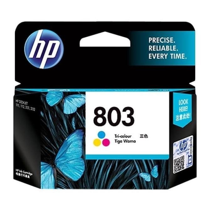 Tinta Printer Hp 803 Colour Original Deskjet 1111 1112 2131 2132 Co