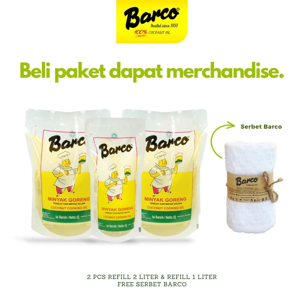 

Paket Minyak Barco Refill 2 Liter 2 Pcs + Refill 1 Liter Free Hand Towel Termurah Best Quality Asli 100% Original