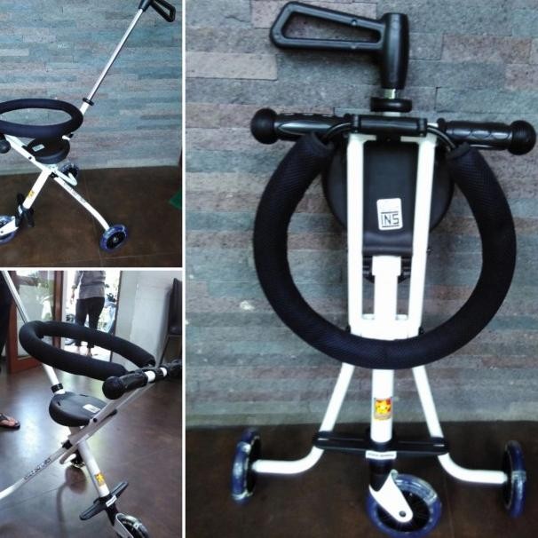 Ezzy Troller Dorongan Bayi Portable Troller Dorongan Lipat Roda 3