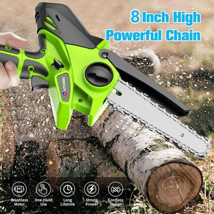 Grosir FuyaonCodGergaji Mesin 6 Inci 8 Inci Gergaji Mesin Tanpa Kabel Baterai 36V Baterai 48V Gergaj