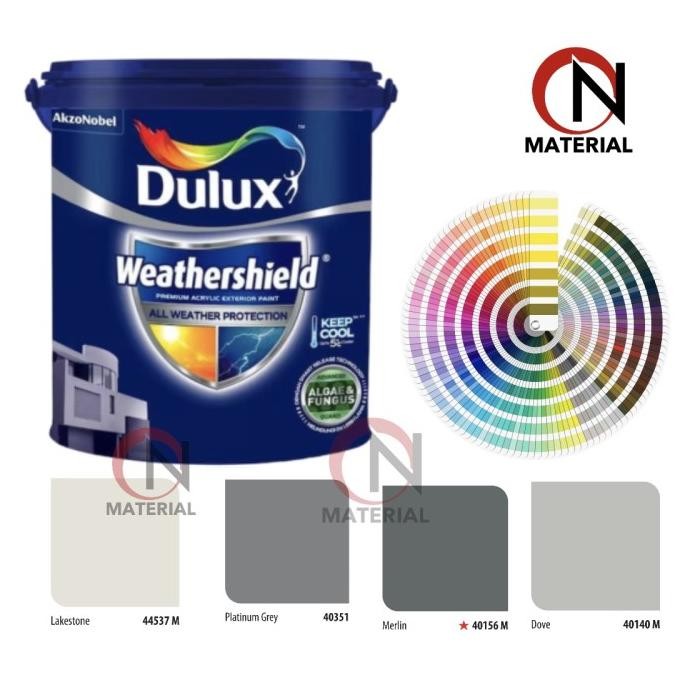 DULUX WEATHERSHIELD 2.5L / DOVE / PLATINUM GREY / MERLIN / LAKESTONE