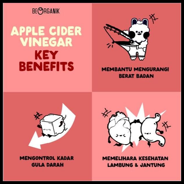 

Beorganik Apple Cider Vinegar / Cuka Apel Organik With The Mother Original Best Seller