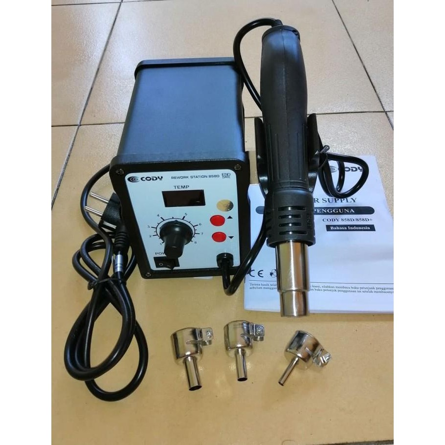Original Cody 858D Solder Uap / Blower Dengan Pengaturan Temperatur Original Dan Terpercaya