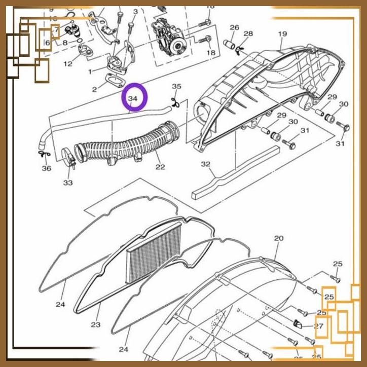 [ANM] SELANG HAWA MESIN NMAX NEW 2020 ASLI YAMAHA YGP