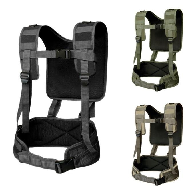 HOT SALE Tactical H-Harness Waist Battle Belt Suspenders Hunting Molle Vest g6