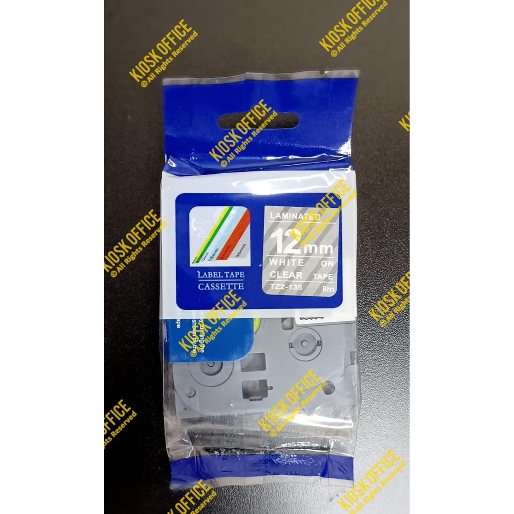 

Pita Label Tape Printer Brother (Tze- Label Tape) - White On Clear Co