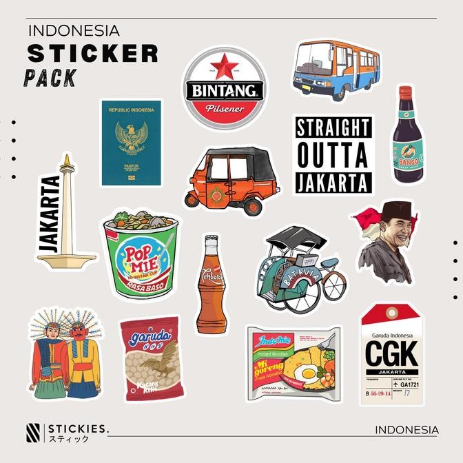 

Stiker/Sticker Pack "Indonesia" | High Quality | vinyl | murah murah