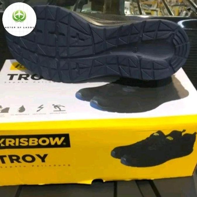 Krisbow Sepatu Safety Shoes Auxo  Troysporty Sepatu Proyek Blue Biru New Stok