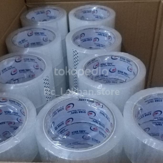 

LAKBAN ( 1 DUS ) BENING LENGKET STAR TAPE KUALITAS TERBAIK 100YARD murah