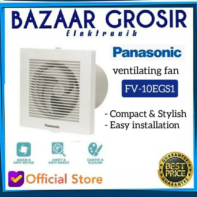 Exhaust Fan Hexos Panasonic Kamar Mandi Fv10Egs Fv 10Egs 10Cm Mu New Stok