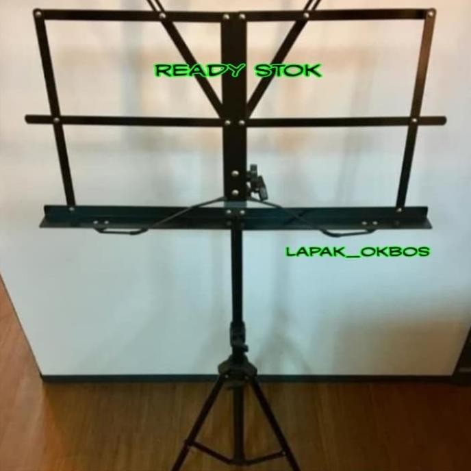 Meja Buku Musik Stand Book Tiang Dudukan Holder Music Book Kertas Lagu